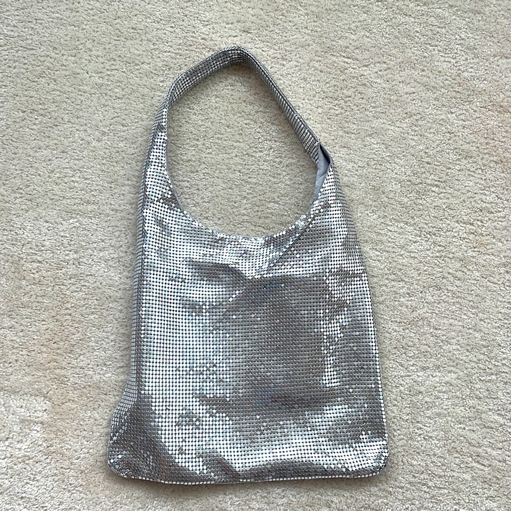 Silver tote bag